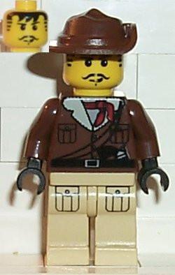 LEGO Minifigure-Johnny Thunder with Tan Legs with Pockets and Black Hands-Adventurers: Orient Expedition-ADV037-Creative Brick Builders
